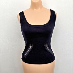 Vintage 90s Fairy Grunge Ribbed Tank Top Small Y2K Biker Urban Hip Hop
